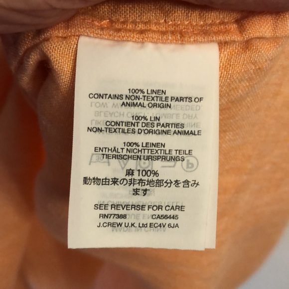 J. Crew Baird McNutt Irish linen popover top sz 8 - Picture 11 of 13